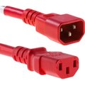 Unirise Usa 5Ft Red C13-C14 Pdu/ Server Ultra Flexible Power Cord, Svt, 10Amp,  PWRC13C1405FRED